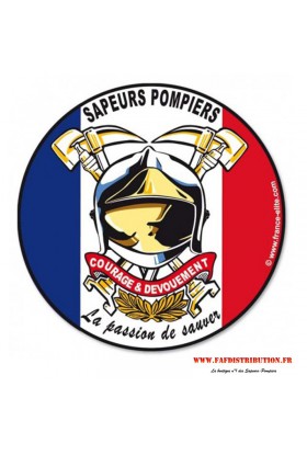 Plaque auto ventouse Sapeurs-Pompiers de France
